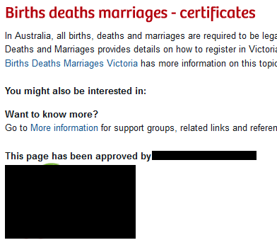 Under the main 'Births deaths marriages' heading is a heading 'You might also be interested in:' which has no content. It is directly followed by the heading 'Want to know more'